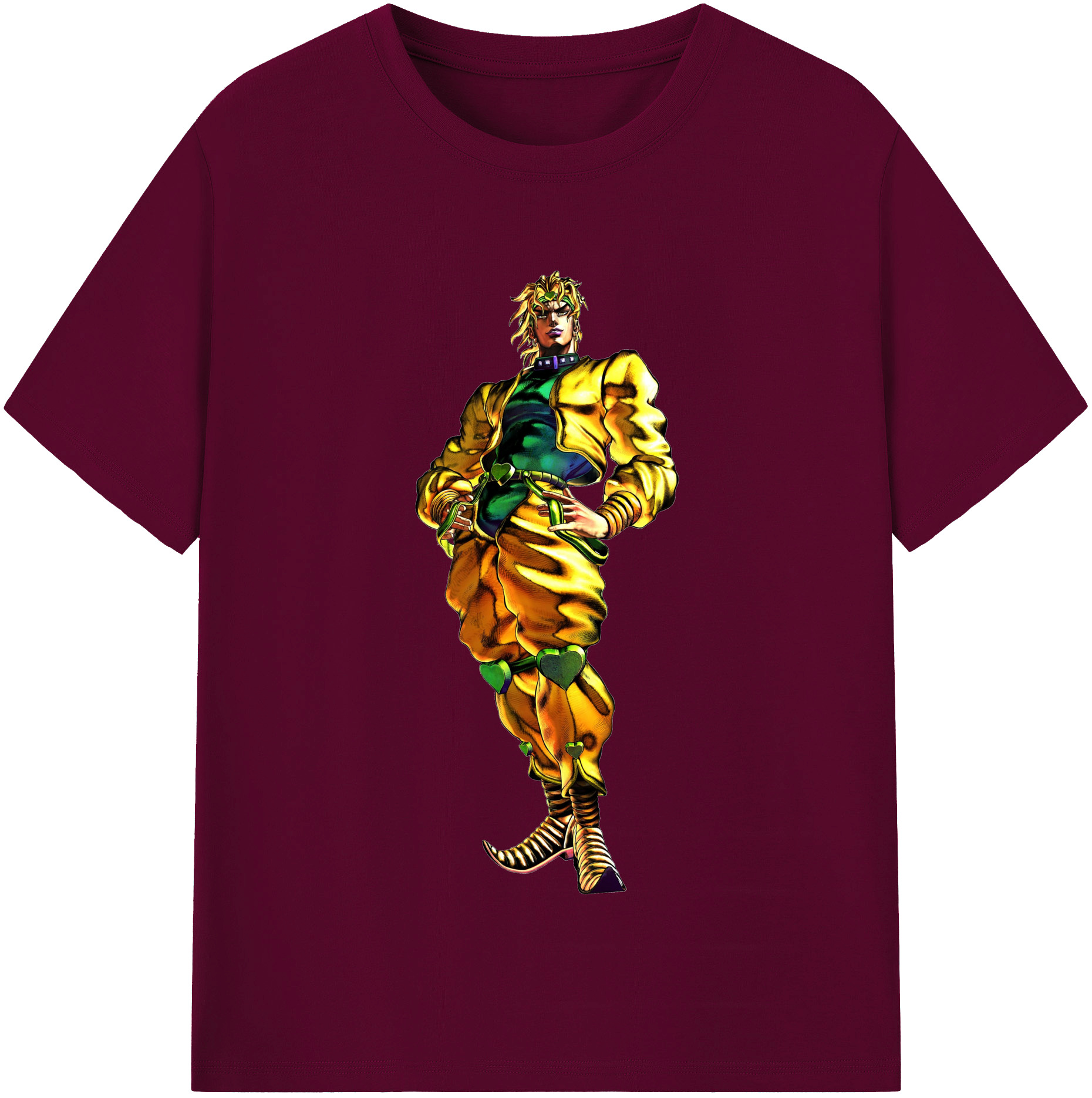 （画像用） ジョジョの奇妙な冒険 ディオ?ブランドー JoJo's Bizarre Adventure Dio Brando レディースカジュアルプリントTシャツ（綿100％）